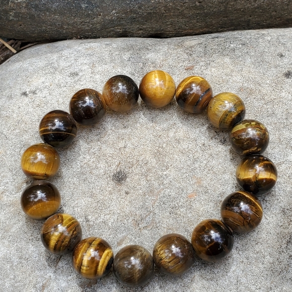 Tigers Eye Beaded Bracelet Sacral Chakra NWOT - Picture 5 of 5